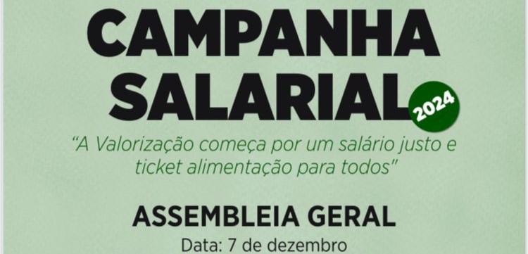 SINSERPU JF » Assembleia Da Campanha Salarial 2024 é Hoje