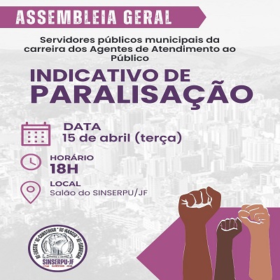 Assembleia agentes de atendimento ao público