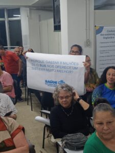 Reunião no conselho municipal de saúde 23.4 5